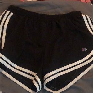 Champion shorts with back pocket.